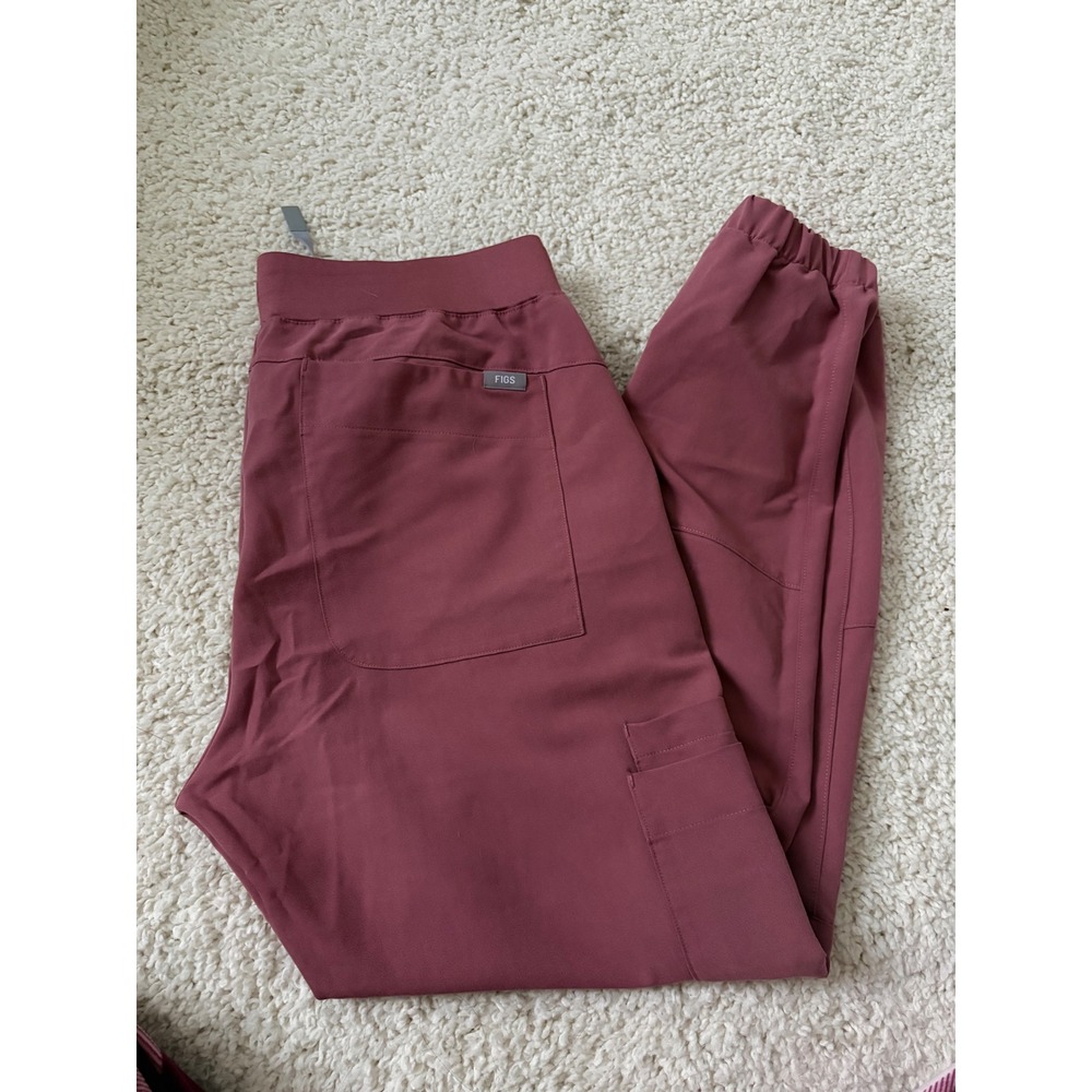 FIGS Technical Collection Mauve Scrub Set V-Neck Top S & Zamora Jogger Pants SP